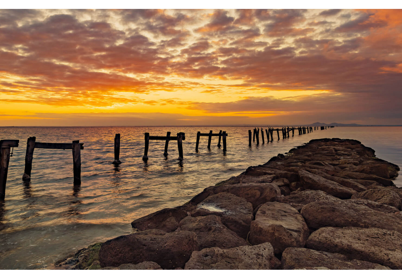 Модульная картина Закат на берегу океана | купить картину в Костроме Модульная картина Закат на берегу океана